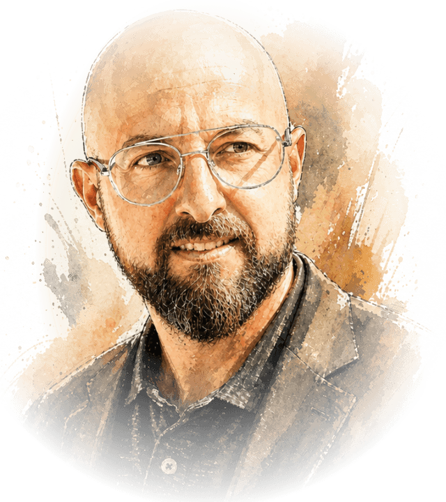 Watercolor portrait of Nimrod Bahar
